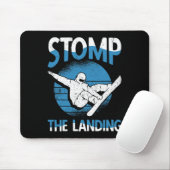 Snowboarder Stomp het skigebied Snowboard Muismat (Met muis)