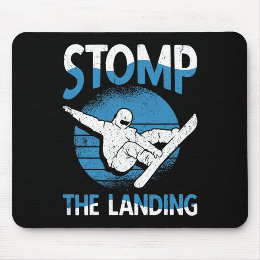 Snowboarder Stomp het skigebied Snowboard Muismat (Voorkant)