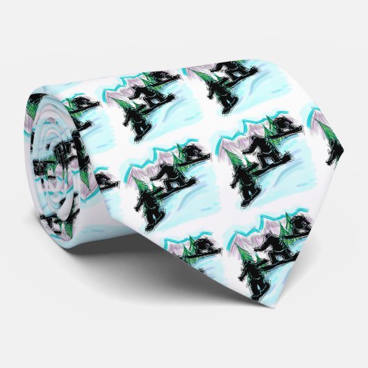 Snowboarder stropdas (Opgerold)