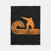 Snowboarder T-Shirt Mannen Fleece Deken (Voorkant)