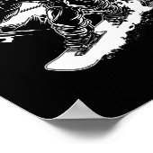 Snowboarder tekenen Snowboarden helling 2 Poster (Hoek)