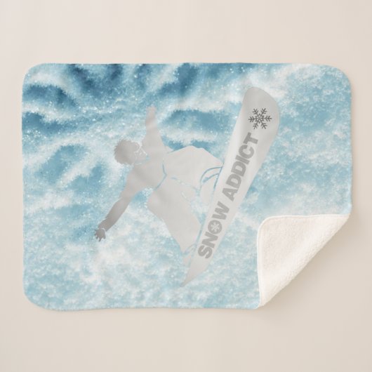 Snowboarder Throw Blanket (Voorkant (horizontaal))
