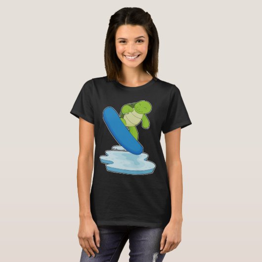 Snowboarder Turtle T-shirt (Voorkant volledig)