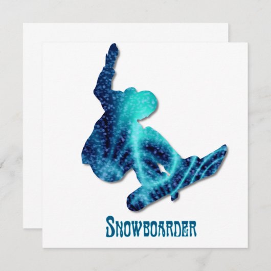 Snowboarder Uitnodiging (Voorkant / Achterkant)