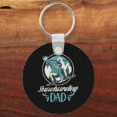 Snowboarder vader Snowboarder vader Snowboarder va Sleutelhanger (Voorkant)