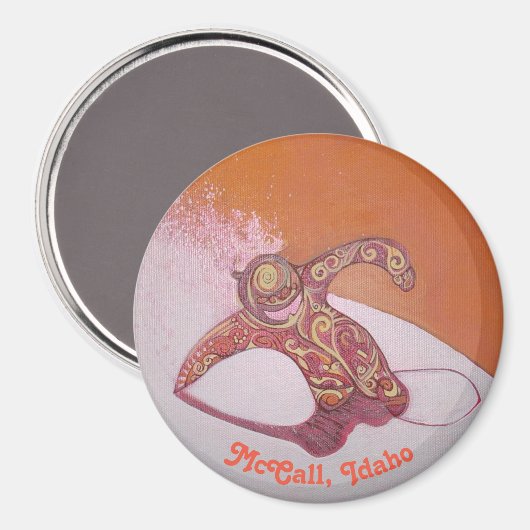 Snowboarder versnipperen een beetje macht magneet (Voorkant / Achterkant)