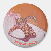 Snowboarder versnipperen een beetje macht magneet (Voorkant)