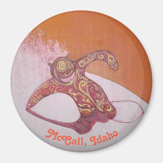 Snowboarder versnipperen een beetje macht magneet