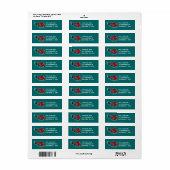 Snowboarder versnippert retouradreslabels etiket (Full Sheet)