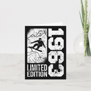 Snowboarder Vintage 1963 Verjaardag Snowboarden Sn Kaart
