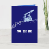 Snowboarder Wenskaart Sjabloon (Voorkant)