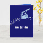 Snowboarder Wenskaart Sjabloon (Gele Bloem)