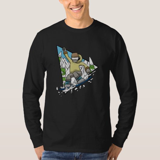 Snowboarder Winter Sport Mountain Snowboarding Sno T-shirt (Voorkant)