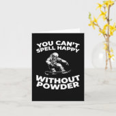Snowboarder Wintersport - Snowboarden Kaart (Gele Bloem)