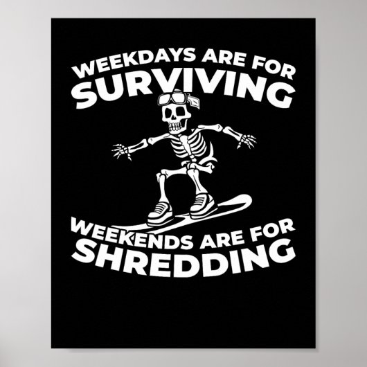 Snowboarder - Wintersport Snowboarden Poster (Voorkant)