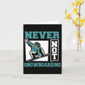 Snowboarder Wintersport Snowboarden - Snowboard Kaart (Gele Bloem)