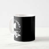 Snowboarder Yeti T Shirt Koffiemok (Voorkant links)
