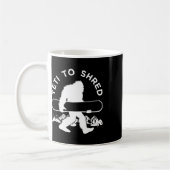 Snowboarder Yeti T Shirt Koffiemok (Links)