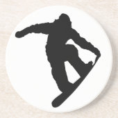 Snowboarder Zandsteen Onderzetter (Voorkant)
