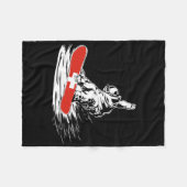 Snowboarder Zwitserse vlag Wintersport Fleece Deken (Voorkant (Horizontaal))