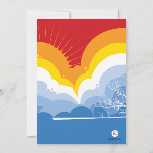 Snowboarder's droomuitnodiging kaart (Achterkant)