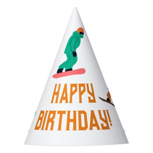 Snowboarders Feesthoedjes (Voorkant)