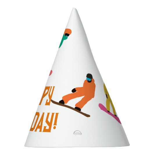 Snowboarders Feesthoedjes (Rechts)