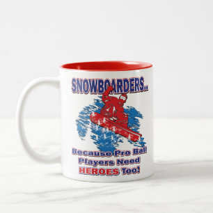 Snowboarders-Omdat-Pro-Koel-Spelers-behoefte-Heros Tweekleurige Koffiemok