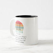 Snowboarders Skiing  Instructor Pap of mam Tweekleurige Koffiemok (Voorkant links)