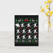 Snowboarders trekken kerststal kaart (Gele Bloem)