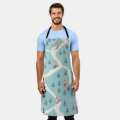 Snowboarders, wintersportplaats, actieve recreatie schort (Gedragen)