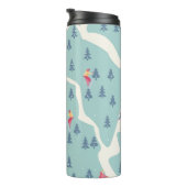 Snowboarders, wintersportplaats, actieve recreatie thermosbeker (Geroteerd rechts)