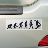 snowboardevolutie bumpersticker (Op auto)