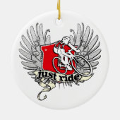 Snowboardevolutie Keramisch Ornament (Achterkant)