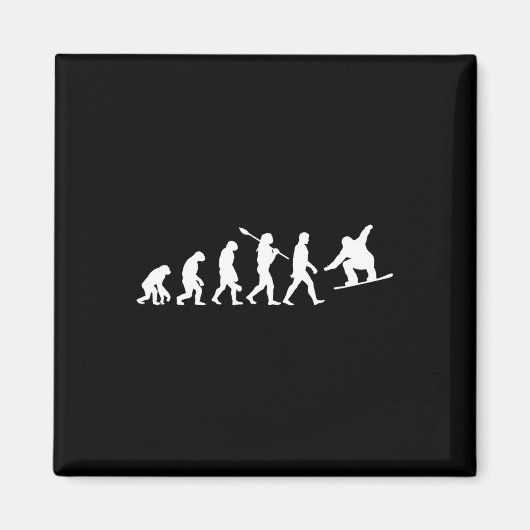 Snowboardevolutie Magneet (Voorkant)