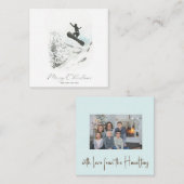 Snowboardfotokerst Notitiekaartje (Voorkant / Achterkant)