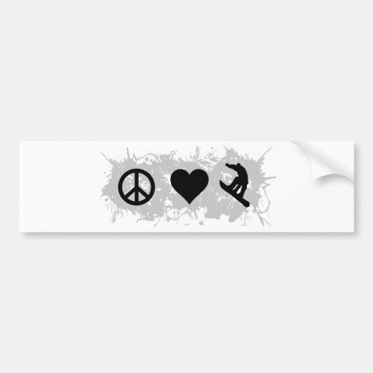Snowboarding 1 bumpersticker (Voorkant)