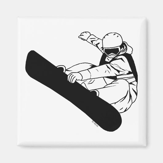 Snowboarding 3 magneet (Voorkant)