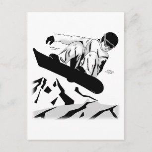 Snowboarding 5 briefkaart