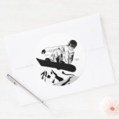 Snowboarding 5 ronde sticker (Envelop)