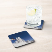 Snowboarding action at Whitefish Mountain Resort Bier Onderzetter (Rechterzijde)