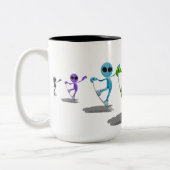 Snowboarding Aliens Mok (Links)