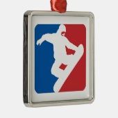 Snowboarding All Star Metalen Ornament (Rechts)