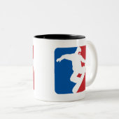 Snowboarding All Star Tweekleurige Koffiemok (Voorkant rechts)