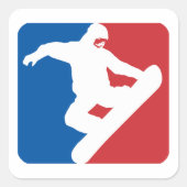 Snowboarding All Star Vierkante Sticker (Voorkant)