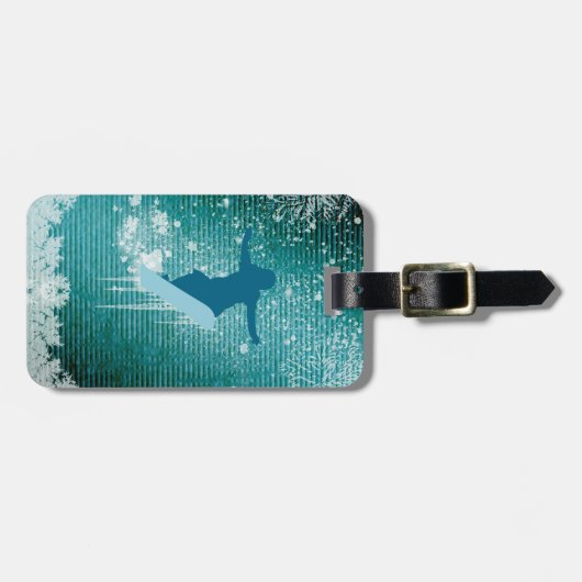 Snowboarding Bagagelabel (Voorkant horizontaal)