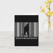 Snowboarding barcode kookplaat kaart (Gele Bloem)