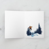 Snowboarding Birthday Cards Kaart (Binnen)