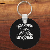 Snowboarding Boozing Sleutelhanger (Voorkant)