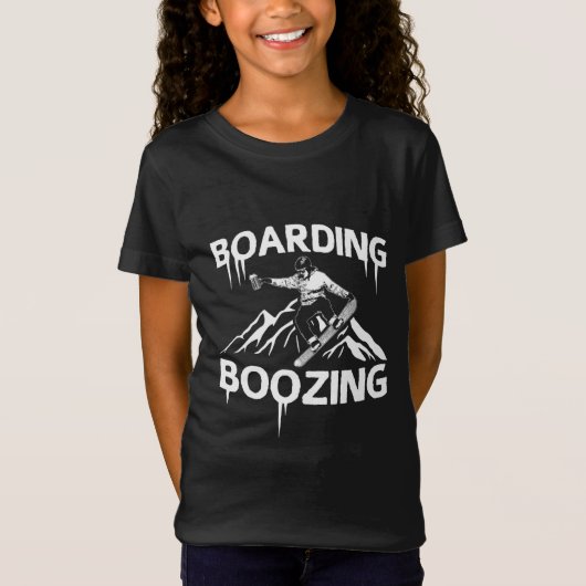 Snowboarding Boozing T-shirt (Voorkant)